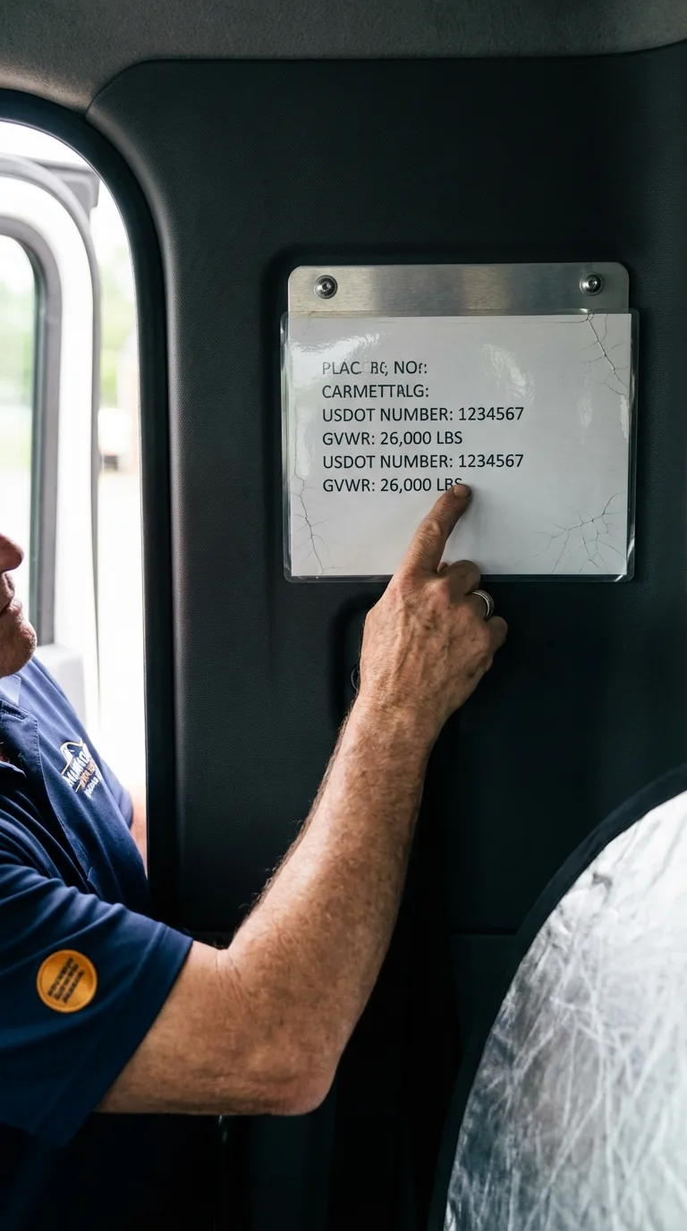 USDOT licensing placard verification in Milledgeville